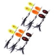 thumbnail image 1 of Fishing Lure Spinnerbaits, HENGJIA 6PCS Fishing Lures with Feathered Treble Hooks,Trout Bass Salmon Hard Metal Spinner Baits Kit Rooster Tail Fishing Lures Kits,1/2oz, 1 of 13
