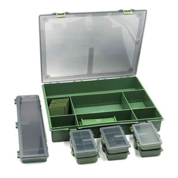 Fishing Lure Storage Box Set Tackle Containers and Bait Cases