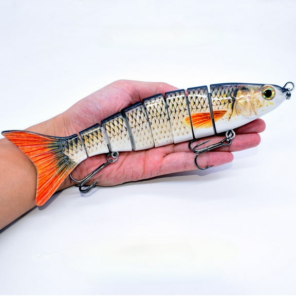 Fishing Lure Swimbait  Big Bait Crankbait for Bass Muskie Trout Bass Catfish Sunfish Fishhook Lifelike 8segment Fish 9.65inch