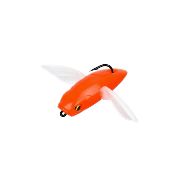 Fishing Lure, Topwater Flying Fish Floating Soft Plastic Realistic Action Bionic Surface Water Bait Artificial Tackle of Black Bass Snakehead Freshwater 6.5 g 1 Pc Orange