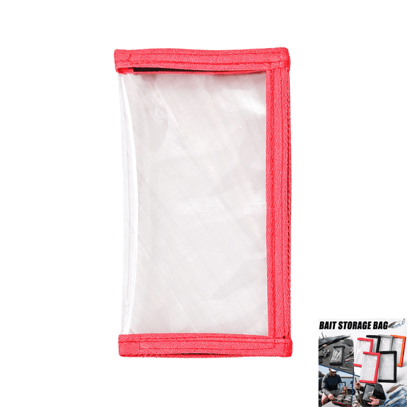 Fishing Lure Wraps 1 Pack, PVC Transparent Soft Plastic Bait Storage Bag with Hook and Loop Seal, Clear Lure Wraps Protective Pouch for Hooks Fake Baits, Dual Size Fishing Tackle Organizer A