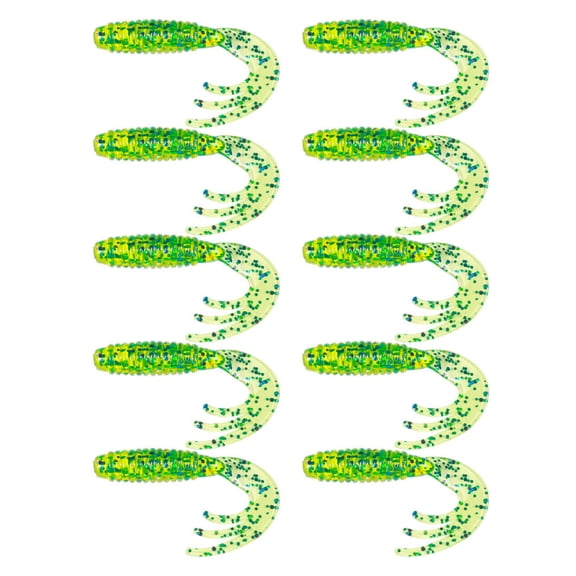 Klynovalu 10pcs Curl Tail Soft Baits Fishing Lures Swimbait Flexible Lures Saltwater Fishing Accessories Worms Grub Lure