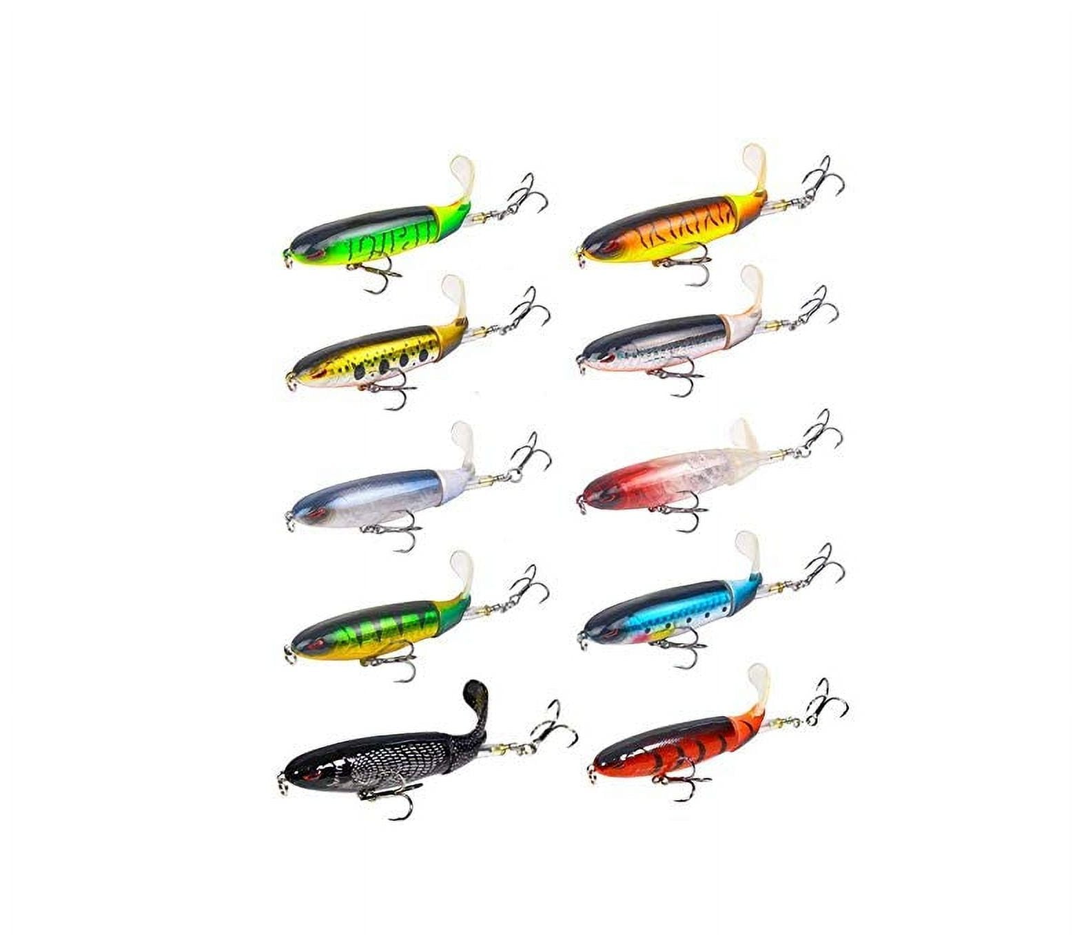 Fishing Lures Baits Whopper Plopper Bass Lure 0.46oz/3.94 inch Artificial  Hard Bait Topwater Floating Fishing Lures 10pcs