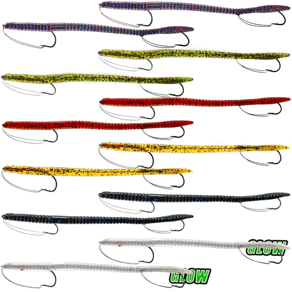 Fishing Lures Bass Weedless Pre Rigged Bionic Sinking Lure Soft Plastic Swimbaits For Trout Walleye Crappie Worm Swim Baits Minnows Saltwater Freshwater