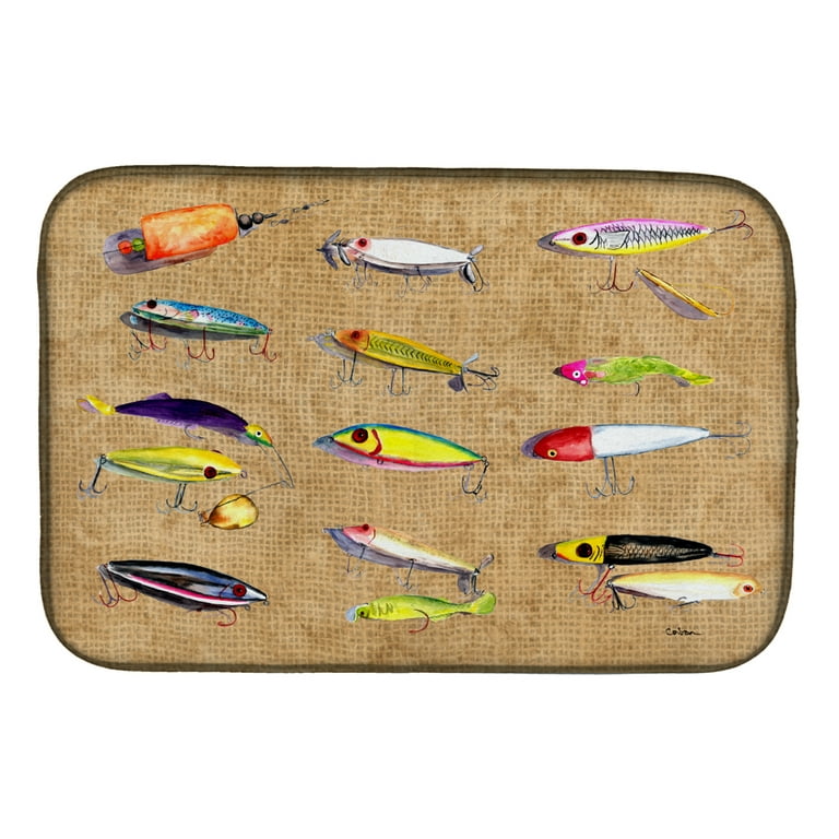 Carolines Treasures 8796DDM Fishing Lures Dish Drying Mat