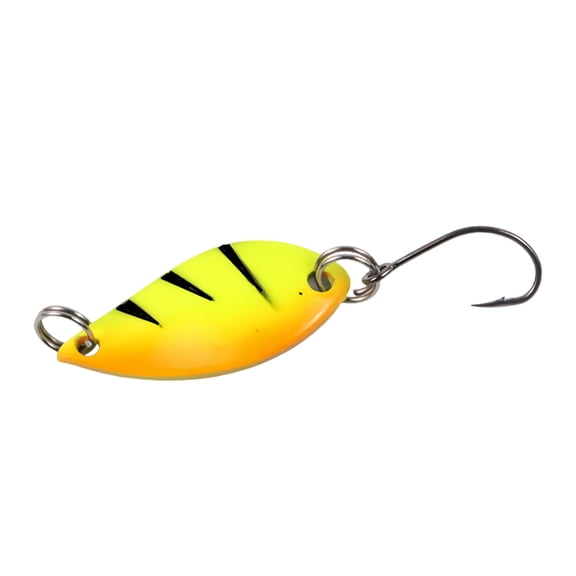 Fishing Lures, Fishing Spoons, Colorful Casting Fishing Spinner Hard Baits Tackle with Single Hook for Trout, Bass, Salmon, Freshwater Saltwater, Metal Hooks