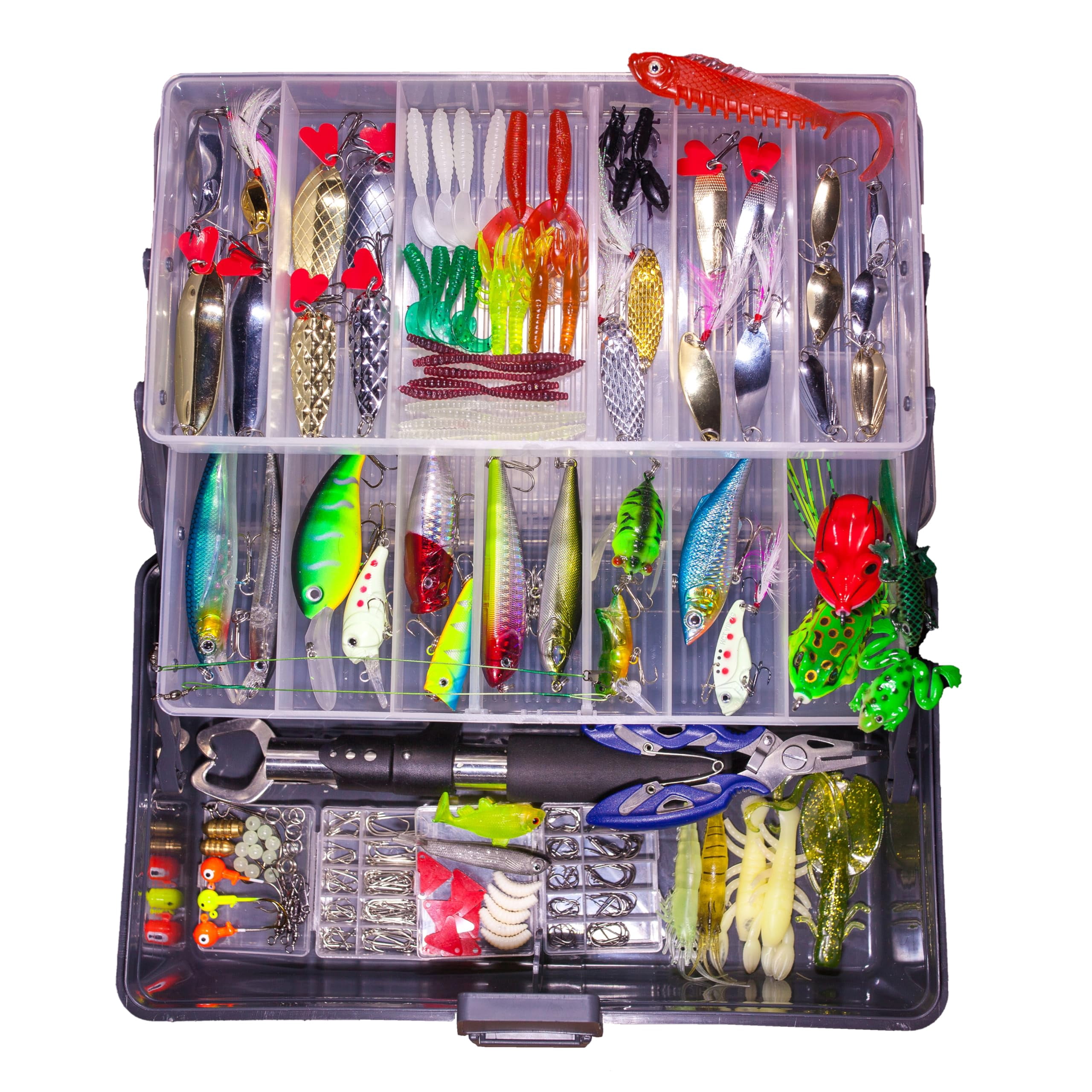 Fishing Lures Freshwater Bait Tackle Kit.crankbaits  Soft Jigs Spoons And More Gear Set.suitable For Bass Trout Salmon.