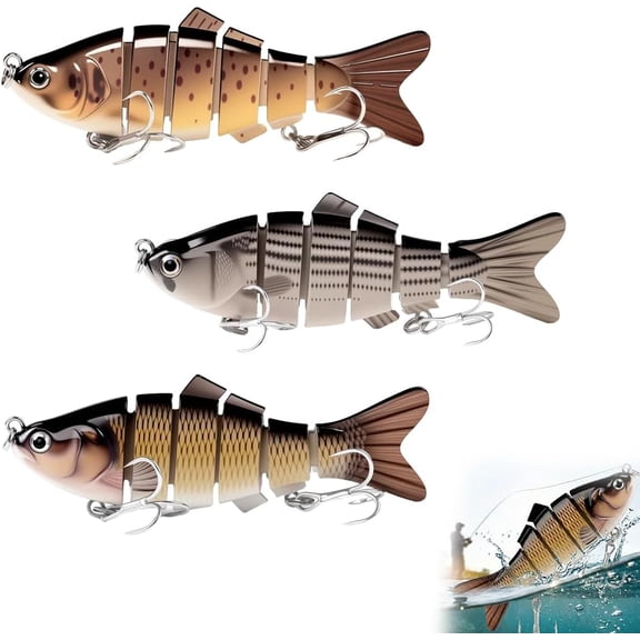 Fishing Lures with Hooks, Floating Popper Lure for Freshwater & Saltwater, Surface Wobble Bait for Bass, Catfish, Pike, Fishing Lures for Beginners and Experienced Anglers