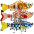 thumbnail image 1 of Fishing Lures Multi Jointed Fish Fishing Kits Slow Sinking Lifelike Swimbait Freshwater and Saltwater Crankbaits for Bass Trout Bass Lures, 1 of 7