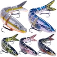thumbnail image 1 of Fishing Lures Multi Jointed Fish Fishing Slow Sinking Lifelike Swimbait Freshwater and Saltwater Crankbaits for Bass Trout Bass Lures-5 Pcs, 1 of 7