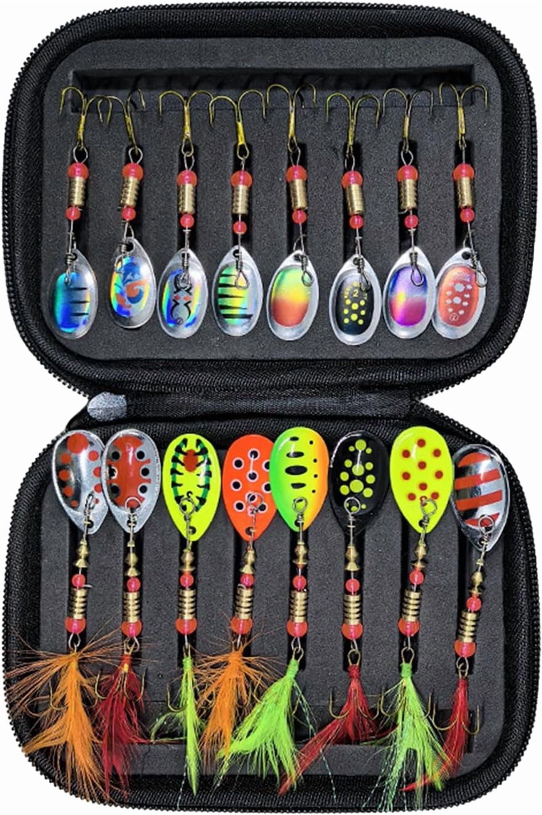 Fishing Lures Spinner Baits Kit Metal Trout Freshwater Saltwater