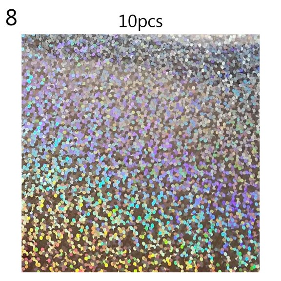 Fishing Lures Sticker Adhesive Fish Scales Lure Tape, 10Pcs 3D Stereoscopic Rainbow Laser Sticker Fishing Lure DIY Material Accessory for Metal Lures Bait Fishing Tackle