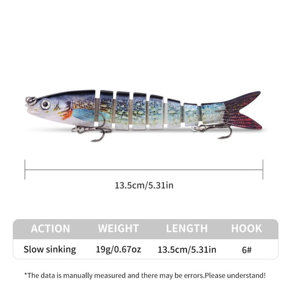 Fishing Lures With 8 Segment Design Sinking Wobblers Perfect For Bass Catching