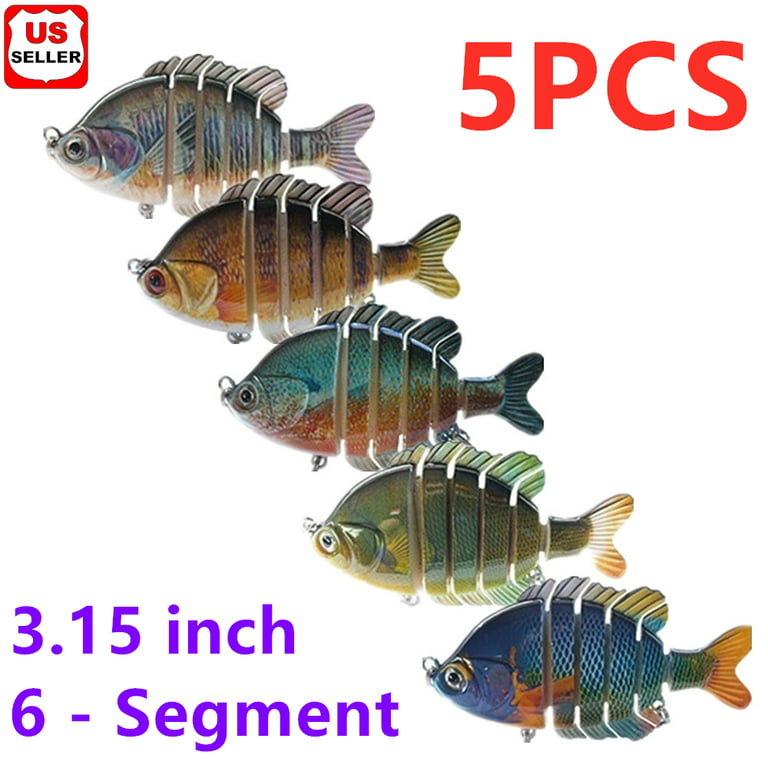 Fishing Lures for Bass Trout Segmented Multi Jointed Swimbaits Slow Sinking  Swimming Lures for Freshwater Saltwater Fishing Lures Kit 