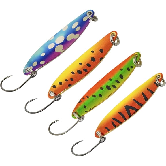 Fishing Lures for Saltwater/Freshwater, Metal Trout Lures for Bass Walleye Pike, 5g Fishing Spoon with Single Hook