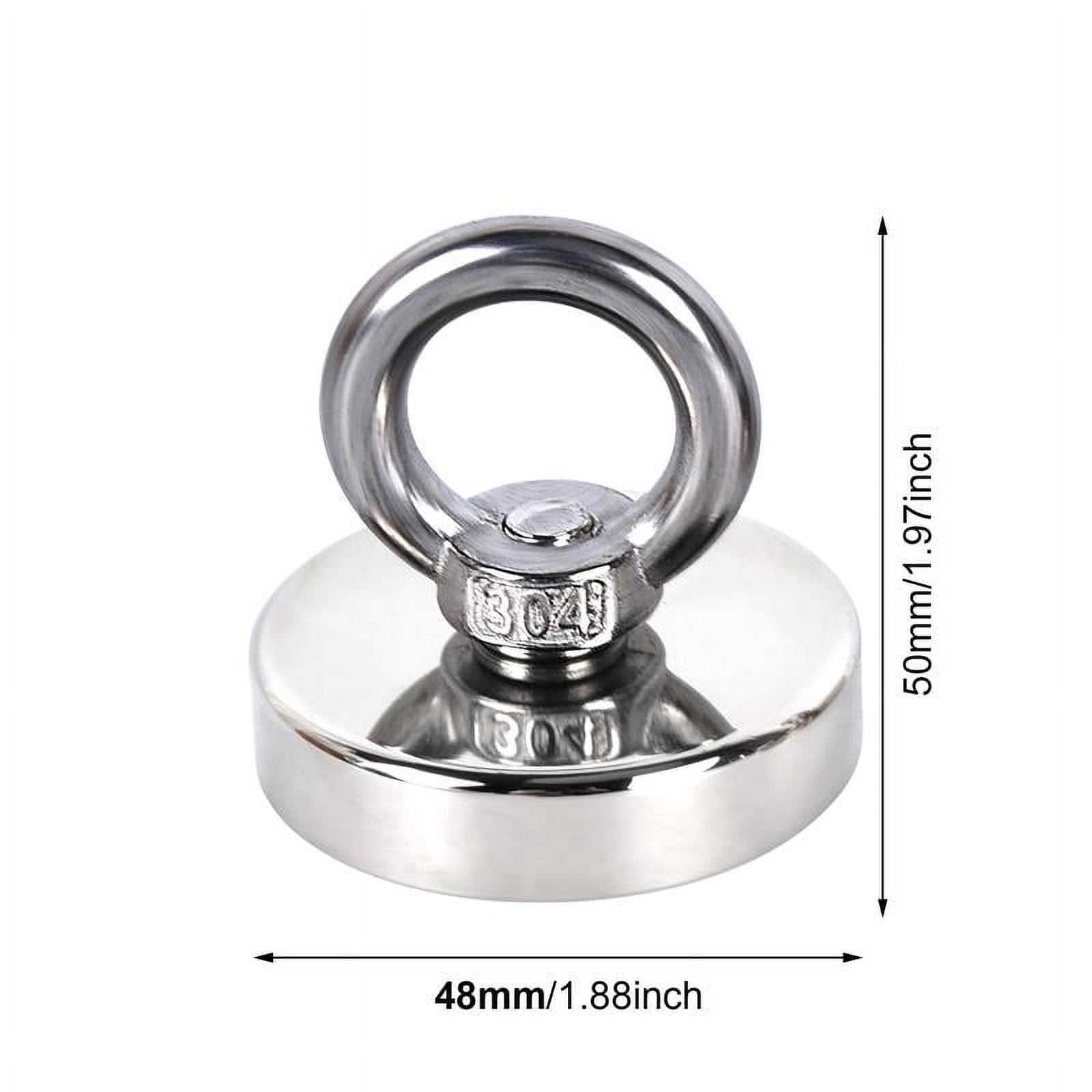 DIYMAG Super Strong Neodymium Fishing Magnets, 1000 lbs(453 KG) Pulling Force Rare Earth Magnet with Countersunk Hole Eyebolt Diameter 3.55 inch(90mm) for Retrieving in River,Lifting and Pick up