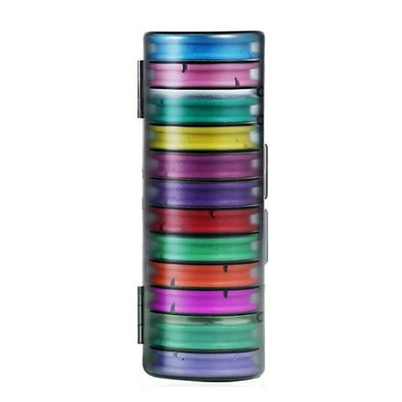 Boîte De Rangement Pour Ligne De Pêche – 7,8 X 6,1 X 3 Cm, Violet/orange/vert