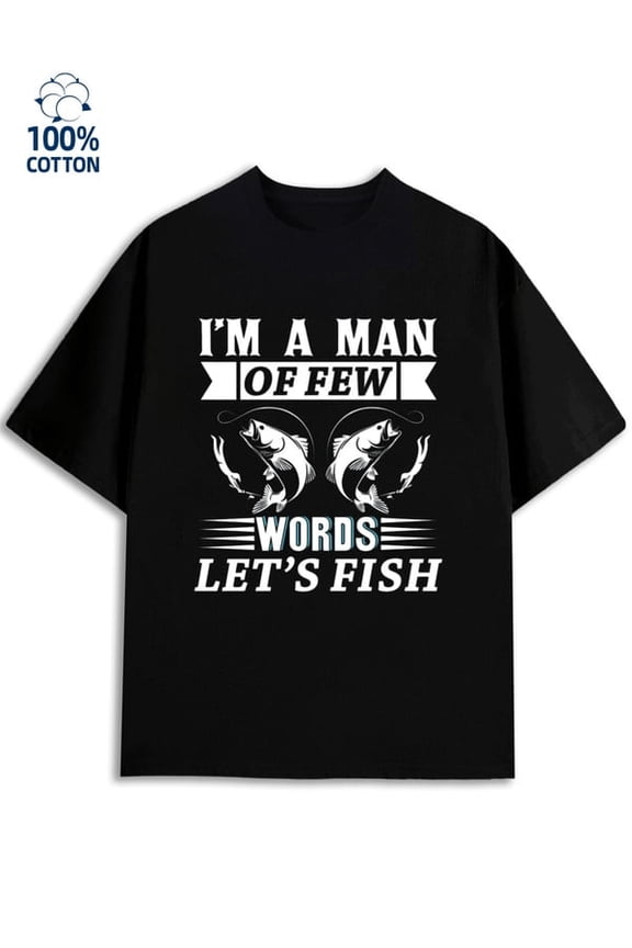 Greenink Fishing Man T-Shirt men's fish 180G Cotton black fishing fishing Basic Unisex Shirt Graphic Tee tshirts Unique Design Unisex Shirt Graphic tshirts Classic Unis