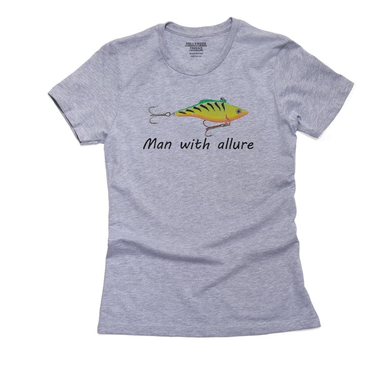 Fishing Man with Allure - A Lure - Funny Pun Women's Cotton Grey T-Shirt - Walmart.com Fishing Man with Allure - A Lure - Funny Pun Women's Cotton Grey T-Shirt - Walmart.com