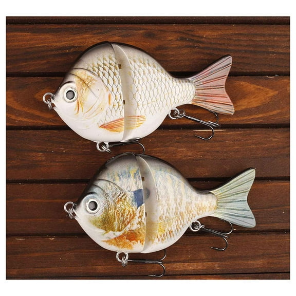 Fishing Minnow Fishing Lures Hard Plastic Two-section Jointed Fishing Lures 9cm 34.5g Sinking Bluegill Swimbait Glide Bait Crankbait Wobbler Bass Pike Tackle