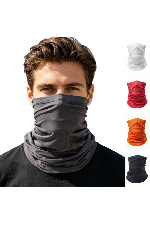 Fishing Neck Gaiter, Sun Protection Face Mask, Cooling Neck Shield Scarf Cycling Balaclava Bandana Featuring Multi-functional Wear Saffron One Size