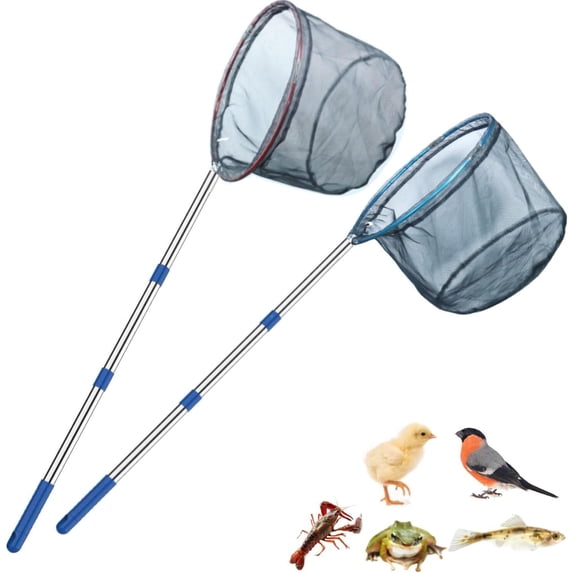 Fishing Net 2 Pack Retractable Lightweight Landing Net with Aluminum ...
