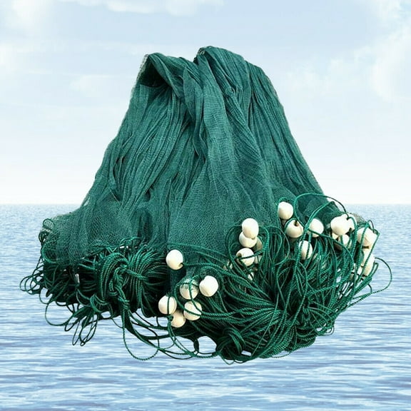 Fishing Net 2x10M Hand Cast Fishing Drag Net Nylon Mesh Beach Seine Bait Easy Throw