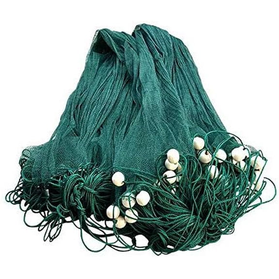 Fishing Net, 6.5x33FT Fishing Drag Net Polyethylene Beach Seine Bait Fish Mesh Fishing Net Durable Easy Throw Sinker Nets with Floats, Monofilament Sinker Nets for Seining Minnows, Shiners