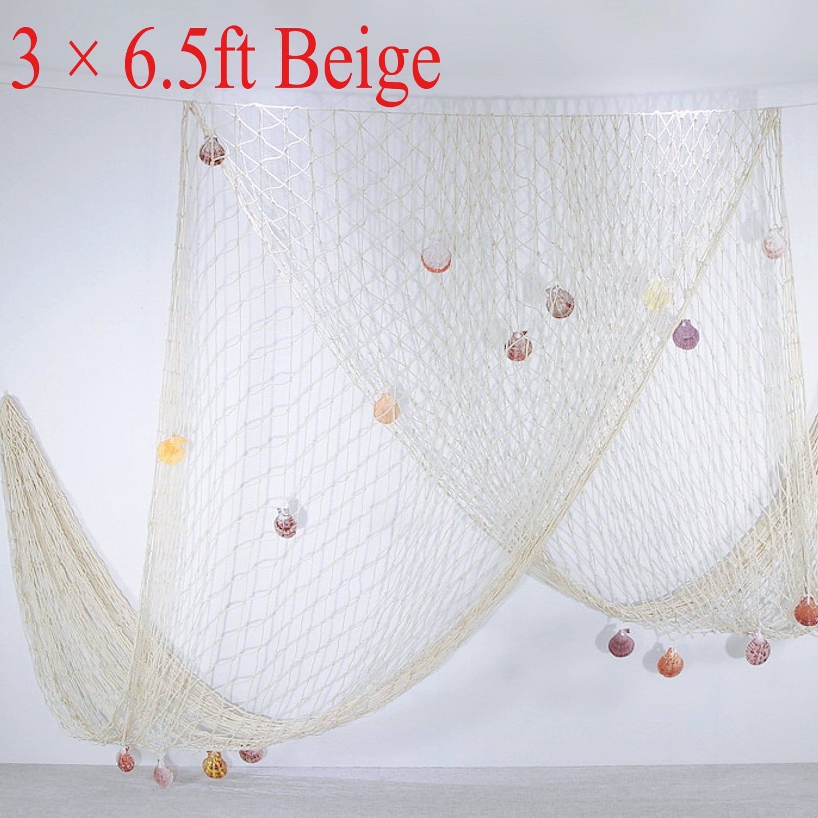 Fishing Net Decorations, Fish Net Wall Decoration with Shells ,Nautical ...