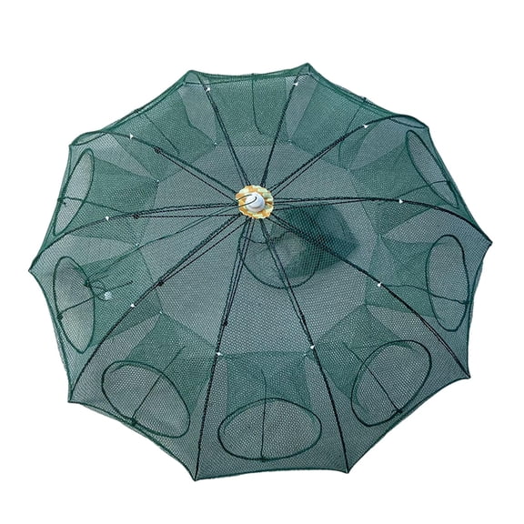 Fishing Net Fishing Durable Foldable Convenient Fishing Bucket Net for Crayfish Net Fish Fish Catcher Single Layer 10Holes