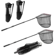 Fishing Net with Handle with Storage Bag,Portable Telescopic Fishing Net Telescoping Handle,Fish Net,Fishing Nets,Extend to 40-63 Inches for Kids Men Women - 2 pcs