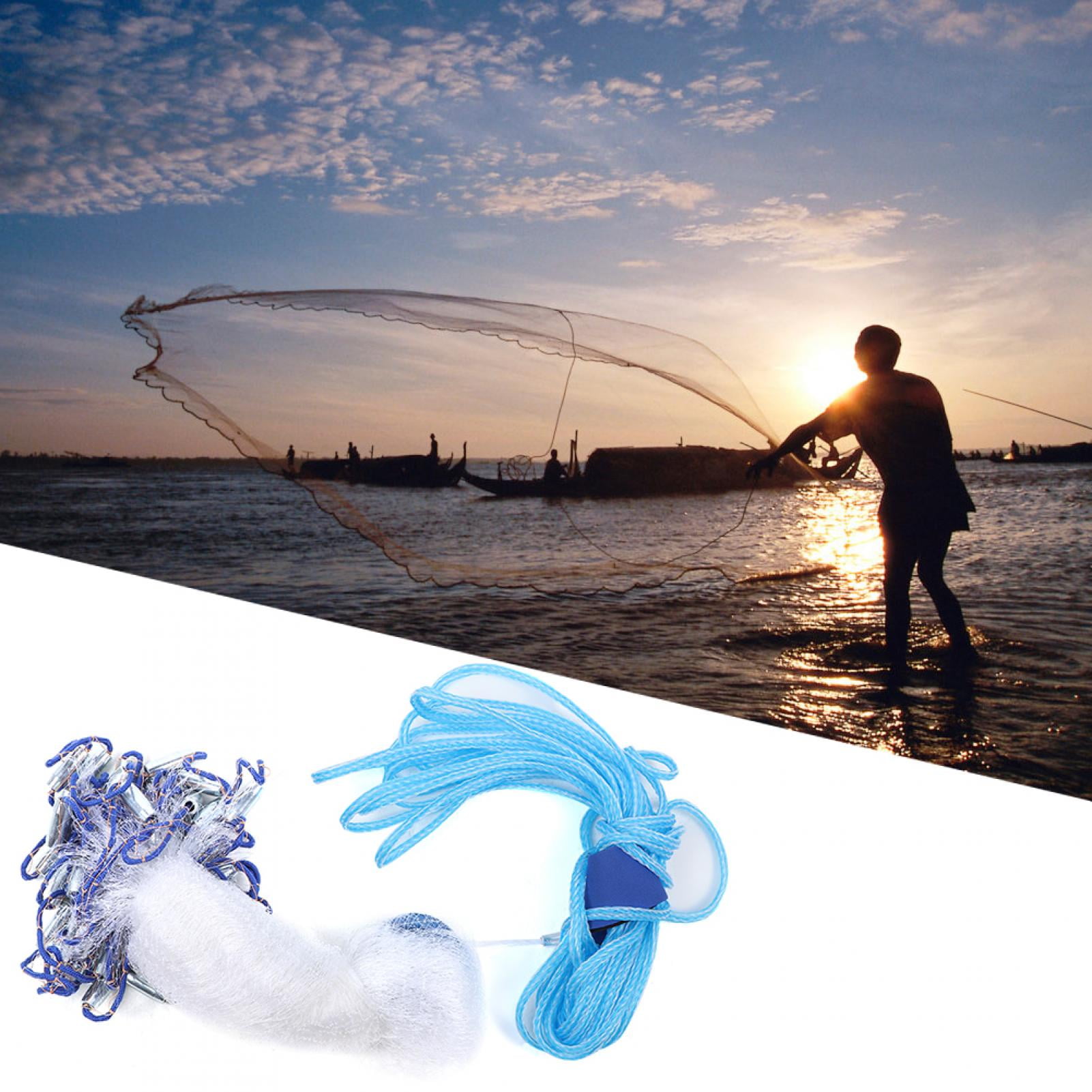 Fishing Net Nylon Monofilament American Style Cast Net Outdoor Hand