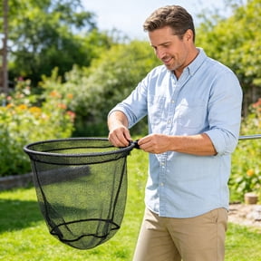 Fishing Net Replacement Mesh Nylon Landing Net Mesh Heavy Duty Fish Net Bag for Freshwater Saltwater Fishing 15.7/17.7/19.7 Inch