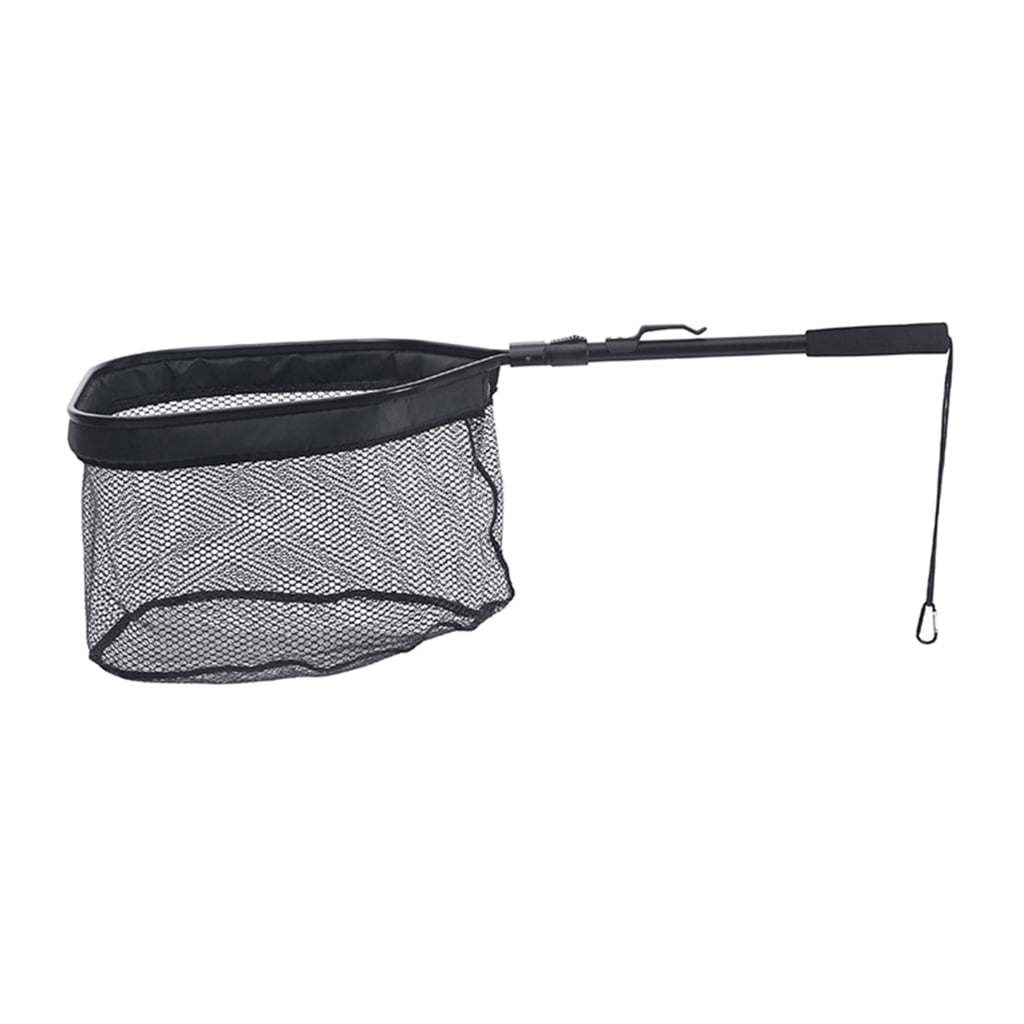 Fishing Net Soft Rubber Fish Landing Net Rod EVA Handle Mini Dip Fishing Net