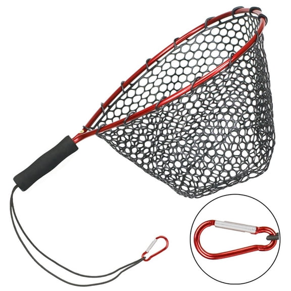 Fishing Net Telescopic Folding Fishing Extending Fly Carp Silicone Dip Net