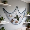 thumbnail image 1 of Fishing Net Wall Hanging, Nautical Wall Decor for Coastal Theme, DIY Photo Display Net for Mediterranean Bedroom Living Room Party Decor, 1 of 7