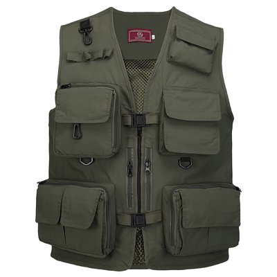 JARUSITE Fishing Photography Vest Summer Multi Pockets Mesh Jackets Quick Dry