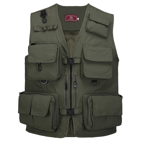 JARUSITE Fishing Photography Vest Summer Multi Pockets Mesh Jackets Quick Dry