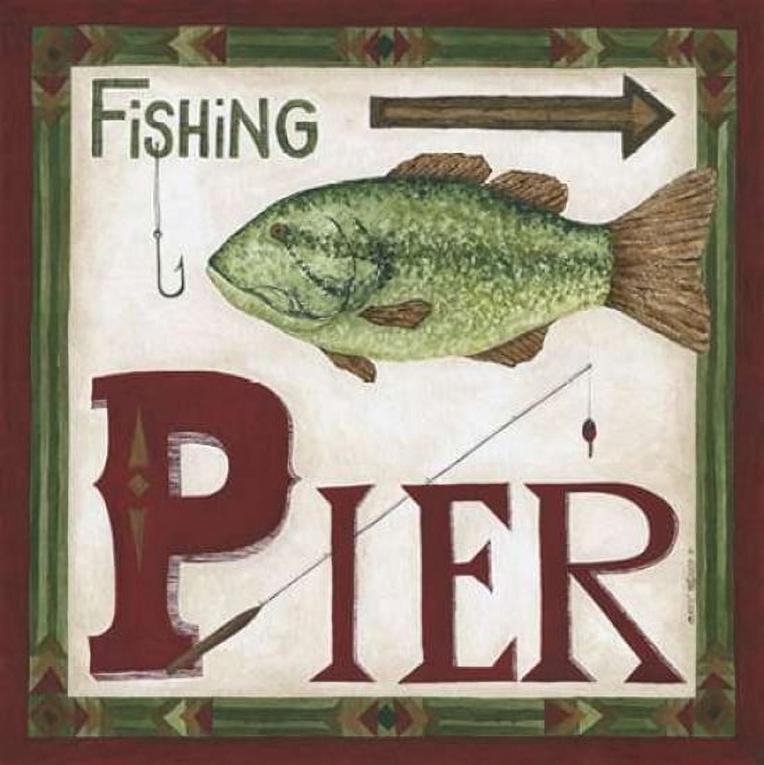 Fishing Pier Canvas Art - Cindy Shamp (24 x 24)