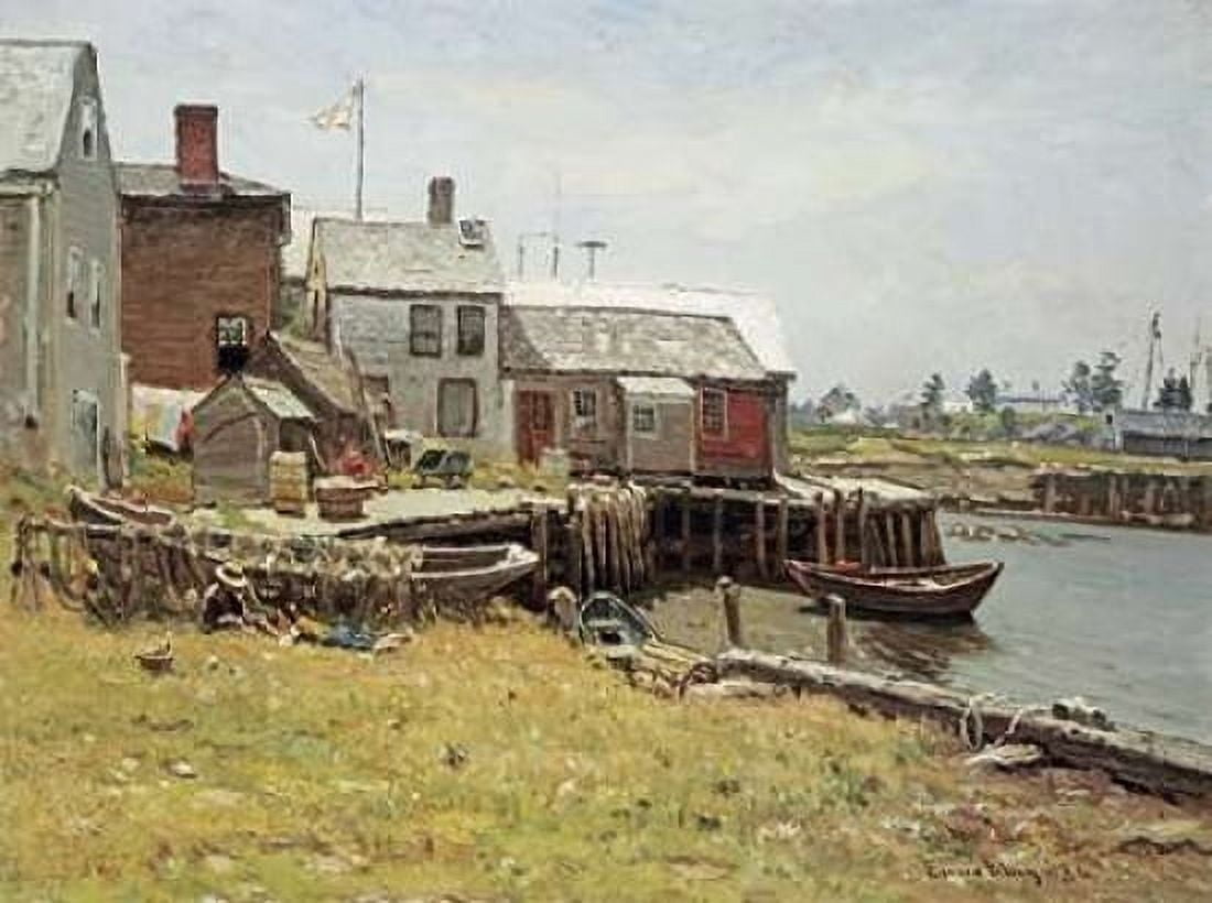 Fishing Pier Canvas Art - John Joseph Enneking (18 x 24)