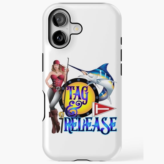 Fishing Pinup Girl Retro Inspired Graphic Hobby Phone Case for 11/12/13/14/15/17 Pro Max