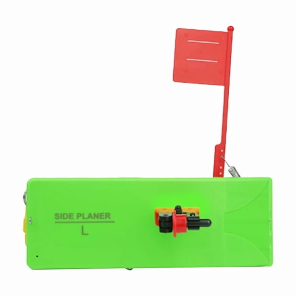 Fishing Planer Board ABS Bottom Angle Adjustable Trolling Push Button Splashing Float Boat Fishing Accessory L,1 * Push Button Release Clip,Green
