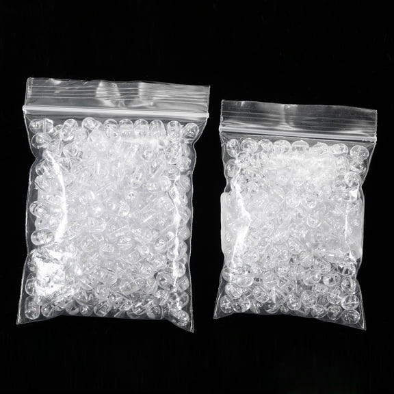 Fishing Plastic Beads Lures 200PCS Fishing Beads Tranparent Double Cross Hole Beads Hard Clear Beads Sets Fishing Lures Hard Lures
