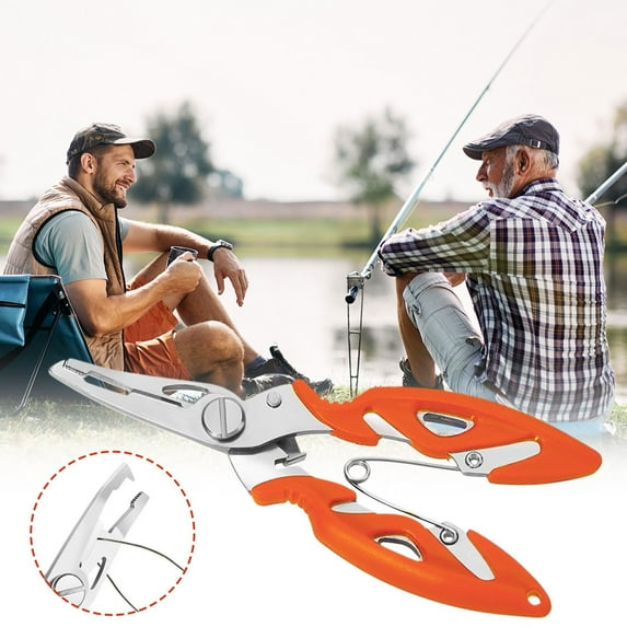 Fishing Pliers, Multi-Tool, Angler Equipment, Stainless Steel Elbow Pliers for Line Cutting Hook Removal Fish Control, 1 Count