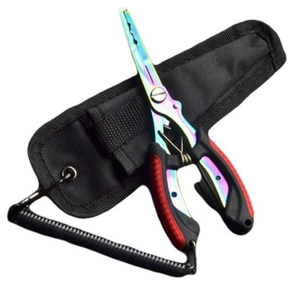 Fishing Pliers Multi-tool Hook Removal Disgorger Line Cutter Scissors Lanyard I4E8