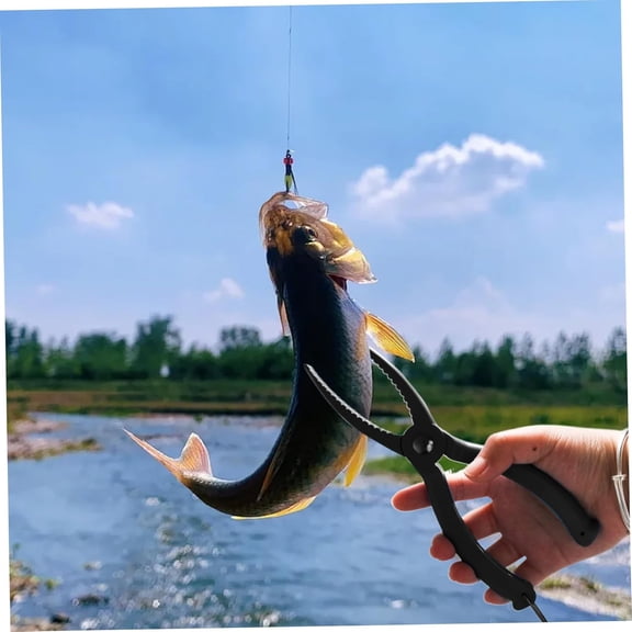 Fishing Pliers, Non-Slip Professional Fish Grabber with Self-Locking Buckle Portable Fishing Gear Fishing Accessories, Perfect For Catching OR Eeleasing Fish