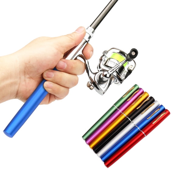 Fishing Pole,Collapsible Pole Kit Rod Combo Pen Pole Rod Reel Combo Rookin Huiop Kit Pole Reel Combom Eryue 1m / Pocket