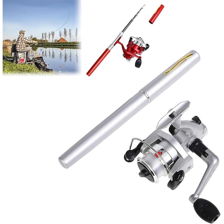 Fishing Pole Combo Set,Telescopic Fishing Rod Spinning Reel Combo  Kit,Pocket Collapsible Fishing Rod Reel Combo Mini Pen Fishing Pole Kit,Sea  Saltwater Freshwater Kit Fishing Rod Reel Combos - Walmart.com
