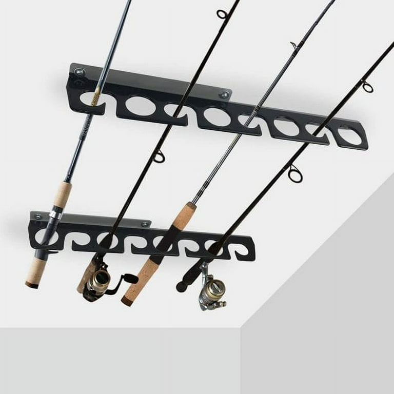 Fishing Pole Holder Wall Mount, Fishing Rod Holders for Garage, Vertical Fishing  Pole Rack，Fishing Rod/Pole Ceiling/ Wall Storage Rack 