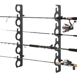 Vertical 6-Rod Fishing Rod Holder Wall Mounted Fishing Pole Rack